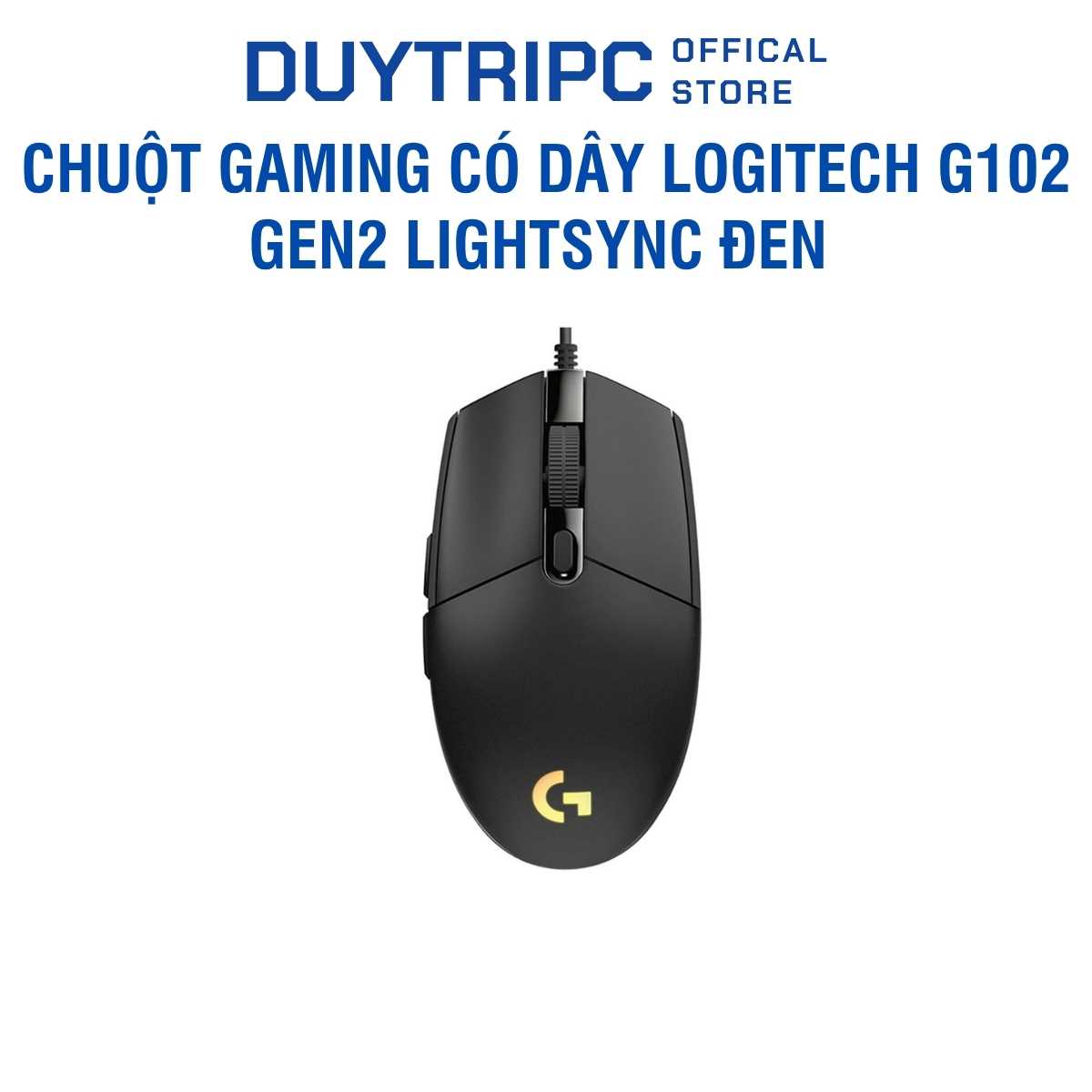 Chuột Gaming có dây Logitech G102 Gen2 Lightsync Đen - Cảm biến 8000 DPI, LED RGB 16.8 triệu màu, Thiết kế huyền thoại, Chuột Logitech G102 Chính hãng giá tốt